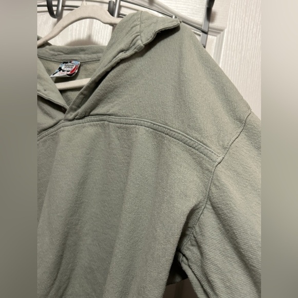 Drawstrings of Malibu green 1/4 Button pullover Shirt women’s M Travel coastal - Picture 11 of 15